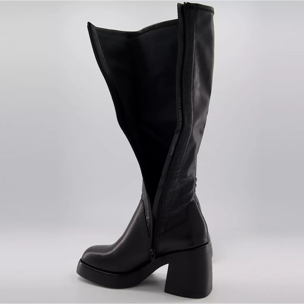 Vagabond Shoemakers Brooke Tall Knee High Black Leather Boots - Picture 7 of 8